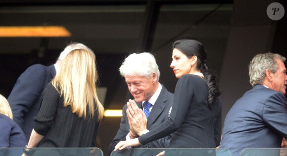 Bill Clinton lors de l'hommage à Nelson Mandela au Soccer City Stadium à Soweto, le 10 décembre 2013.