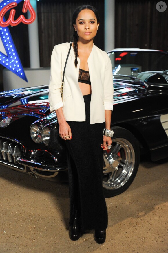 Zoe Kravitz au défilé Paris-Dallas Chanel dédié aux métiers d'art. Le 10 décembre 2013