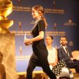 Olivia Wilde (enceinte) lors de l'annonce des nominations des Golden Globes au Beverly Hilton Hotel de Beverly Hills, le 12 décembre 2013.