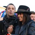Exclusif - La chanteuse Alizée officialise sa relation avec son compagnon le danseur Gregoire Lyonnet lors du coup d'envoi des illuminations de Noël à Ajaccio le 7 decembre 2013 en presence de son papa, de sa fille Annily et du maire d'Ajaccio Simon Renucci.