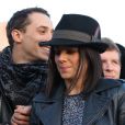 Exclusif - La chanteuse Alizée officialise sa relation avec son compagnon le danseur Gregoire Lyonnet lors du coup d'envoi des illuminations de Noël à Ajaccio le 7 decembre 2013 en presence de son papa, de sa fille Annily et du maire d'Ajaccio Simon Renucci.