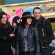 Exclusif - La chanteuse Alizée officialise sa relation avec son compagnon le danseur Gregoire Lyonnet lors du coup d'envoi des illuminations de Noël à Ajaccio le 7 decembre 2013 en presence de son papa, de sa fille Annily et du maire d'Ajaccio Simon Renucci.