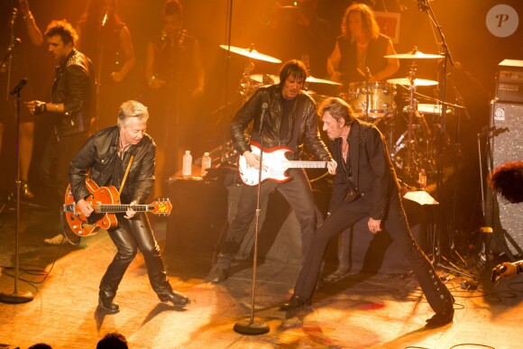 Johnny Hallyday en concert au Théâtre de Paris pour son 70e annviersaire à Paris, le 15 juin 2013.