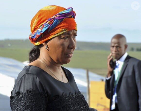 Makaziwe Mandela, fille ainée de l'ancien president sud-africain Nelson Mandela lors de ses funérailles à Qunu en Afrique du Sud le 15 décembre 2013.