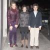 L'infante Elena d'Espagne le 20 décembre 2012 avec ses enfants Victoria et Felipe, lors de son 49e anniversaire.