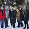 Le jury formé par Nicole Garcia, Anna Mouglalis, Anaïs Demoustier, Jonathan Coe, Cedomir Kolar, Eric Neveux, et Larry Smit lors du Festival du cinéma européen des Arcs le 14 décembre 2013