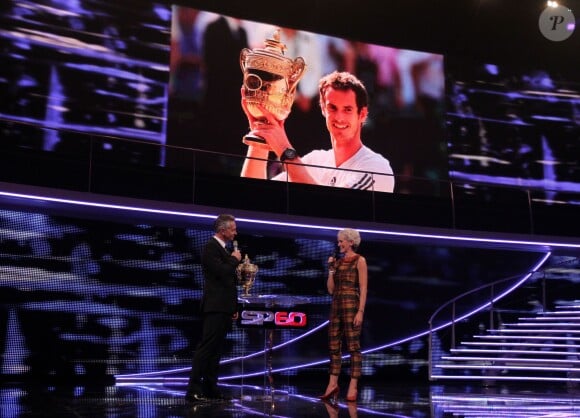Judy Murray et Gary Lineker lors des BBC Sports Personality of the Year Awards 2013, à la First Direct Arena de Leeds, le 15 décembre 2013