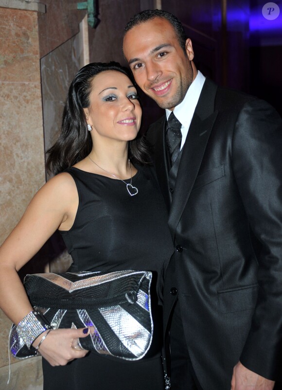 Sarah Abitbol et son mari Jean-Louis Lacaille - Soirée "The Best Awards 2013" de Massimo aux Salons Hoche à Paris, le 16 décembre 2013.
