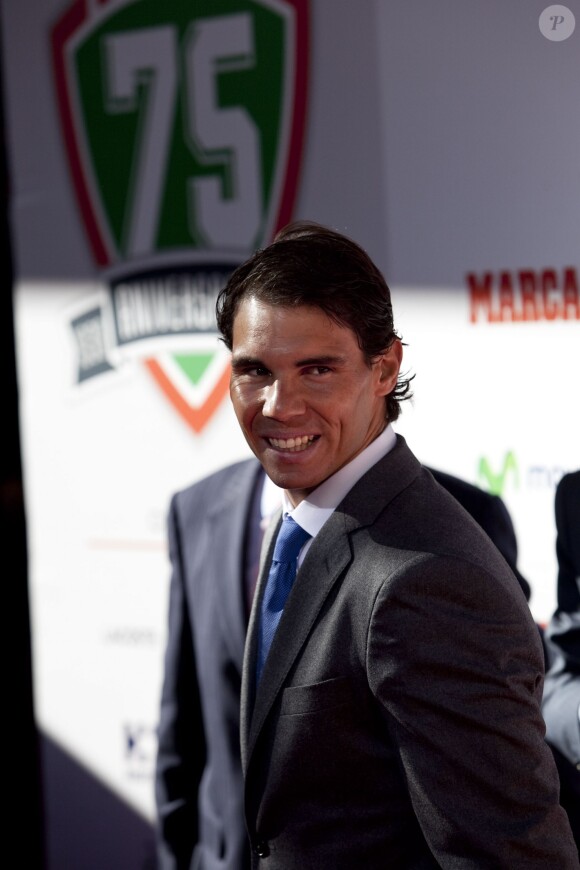 Rafael Nadal lors du 75e anniversaire des Marca Awards au cinema Callao de Madrid, le 26 novembre 2013