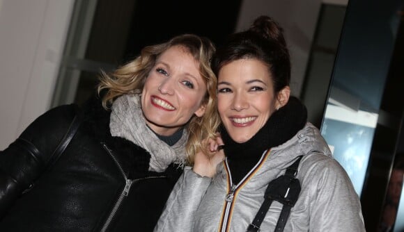 Exclusif - Alexandra Lamy et Mélanie Doutey arrivant à l'enregistrement de l'émission Vivement dimanche à Paris le 18 décembre 2013 (diffusion sur France 2 le 22 décembre)