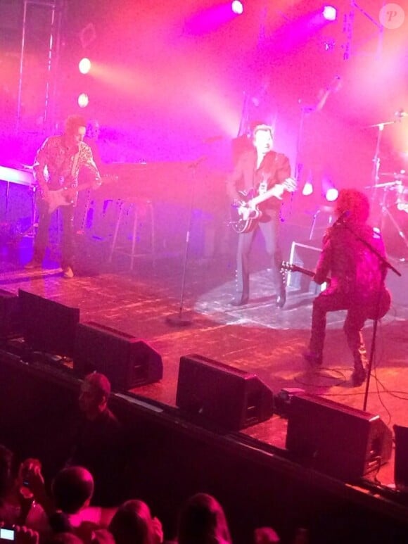 Johnny Hallyday en concert au Trianon, à Paris le 15 décembre 2013.