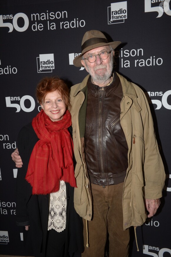 Exclusif - Jean-Pierre Marielle et sa femme Agathe Natanson lors du 50e anniversaire de la maison de la radio à Paris le 17 decembre 2013.
