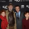 Exclusif - Jean-Pierre Marielle et sa femme Agathe Natanson, Jack Lang et sa femme Monique lors du 50e anniversaire de la maison de la radio à Paris le 17 decembre 2013.