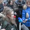 Maria Alekhina tout juste libérée du camp de Nijni-Novgorod (Volga), le 23 décembre 2013. 