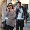 Exclusif - David Arquette et sa petite amie Christina McLarty, enceinte, font du shopping à West Hollywood, le 23 décembre 2013.