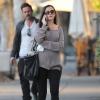 Exclusif - David Arquette et sa petite amie Christina McLarty, enceinte, font du shopping à West Hollywood, le 23 décembre 2013.