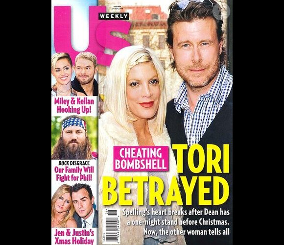 Tori Spelling fait la couverture de Us Weekly, décembre 2013.