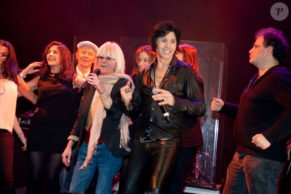 Exclusif - Lana Sebastian qui a composé le titre "Femme" pour Jean-Luc Lahaye lors du concert de Jean-Luc Lahaye à l'occasion de son 61e anniversaire, au Théâtre Dejazet à Paris, le 23 décembre 2013.