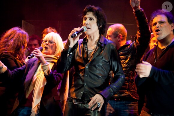 Exclusif - Lana Sebastian qui a composé le titre "Femme" pour Jean-Luc Lahaye lors du concert de Jean-Luc Lahaye à l'occasion de son 61e anniversaire, au Théâtre Dejazet à Paris, le 23 décembre 2013.
