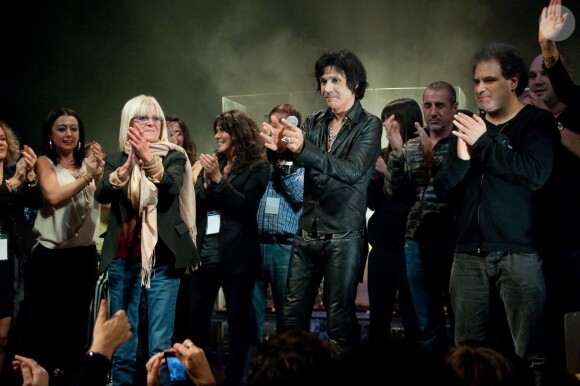 Exclusif - Lana Sebastian qui a composé le titre "Femme" pour Jean-Luc Lahaye lors du concert de Jean-Luc Lahaye à l'occasion de son 61e anniversaire, au Théâtre Dejazet à Paris, le 23 décembre 2013.