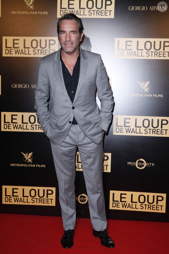 Jean Dujardin à l'after-party du film "Le loup de Wall Street" au Palais Brongniart à Paris, le 9 décembre 2013.
