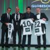 Xavi, Deco et Franck Ribery à l'honneur lors de la cérémonie des Global Soccer de la 8e édition de la Dubai International Sports Conference à Dubaï, le 28 décembre 2013