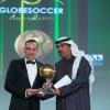 Franck Ribéry à l'honneur lors de la cérémonie des Global Soccer de la 8e édition de la Dubai International Sports Conference à Dubaï, le 28 décembre 2013