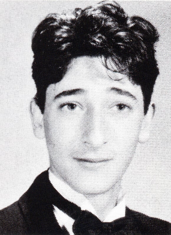 Adrien Brody lors de sa dernière année au lycée LaGuardia HS of Music and Art à New York en 1991