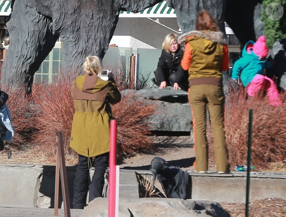 Gwen Stefani, enceinte et en vacances à Mammoth, le 1er janvier 2014.