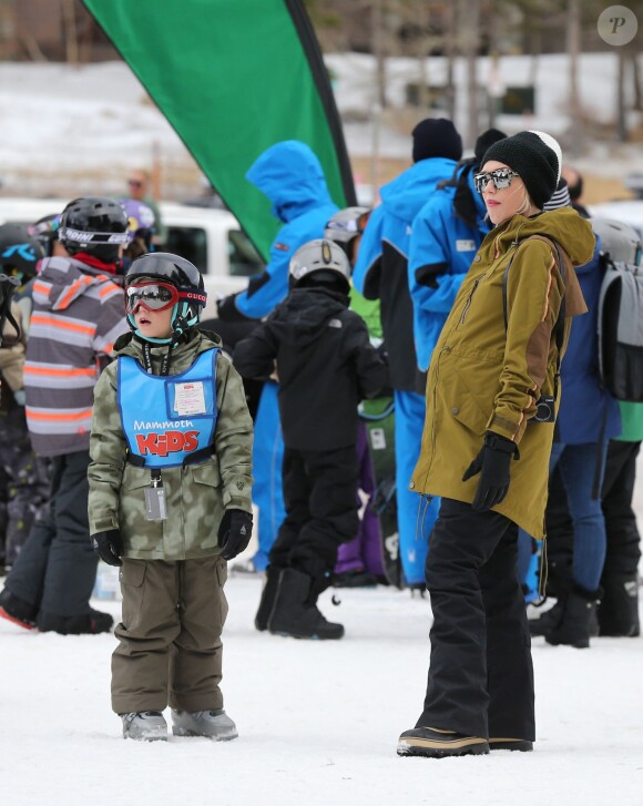 Gwen Stefani et son fils Kingston en vacances à Mammoth, le 31 décembre 2013.