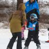 Gwen Stefani, enceinte et supportrice de son fils Zuma, en vacances dans la station de ski de Mammoth en Californie. Le 31 décembre 2013.