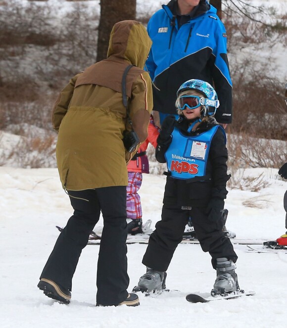 Gwen Stefani, enceinte et supportrice de son fils Zuma, en vacances dans la station de ski de Mammoth en Californie. Le 31 décembre 2013.