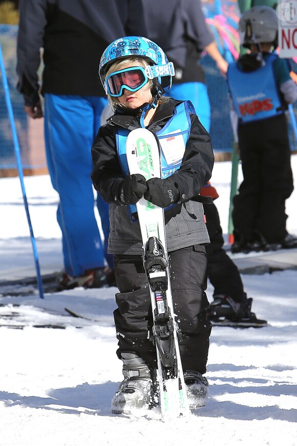 Zuma, 5 ans, en plein cours de ski à Mammoth, le 30 décembre 2013.