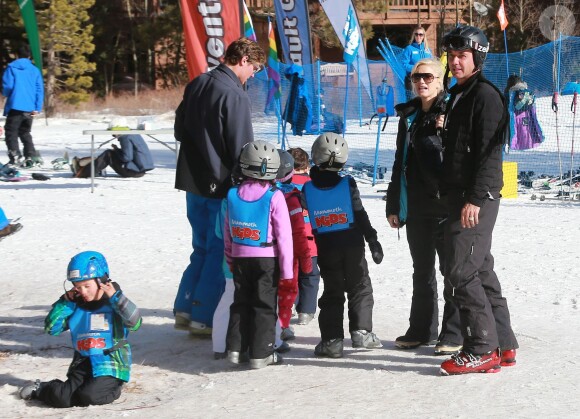 Gwen Stefani et son mari Gavin Rossdale en vacances à Mammoth, le 30 décembre 2013.