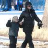 Gwen Stefani et son fils Zuma en vacances à Mammoth, le 30 décembre 2013.