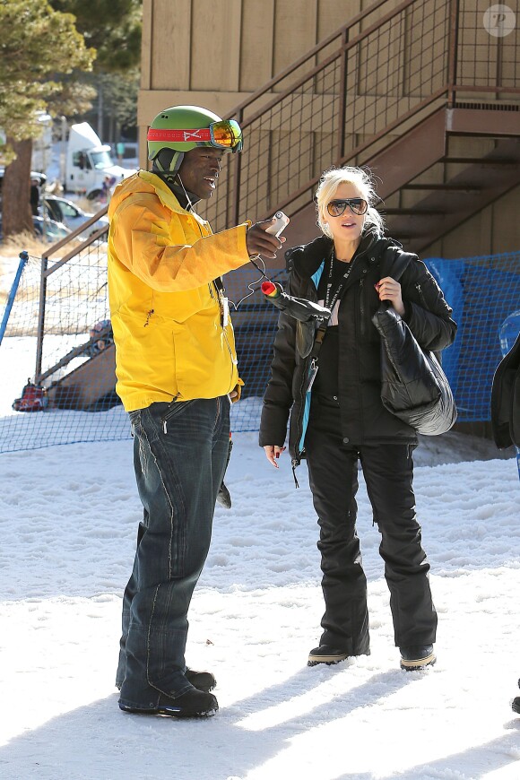 Seal et Gwen Stefani en pleine discussion à Mammoth, le 30 décembre 2013.