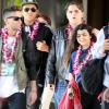 Prince et son frère Blanket, accompagnés de leurs cousins Jermajesty et Jaafar Jackson, arrivent à Honolulu, le 23 décembre 2013.