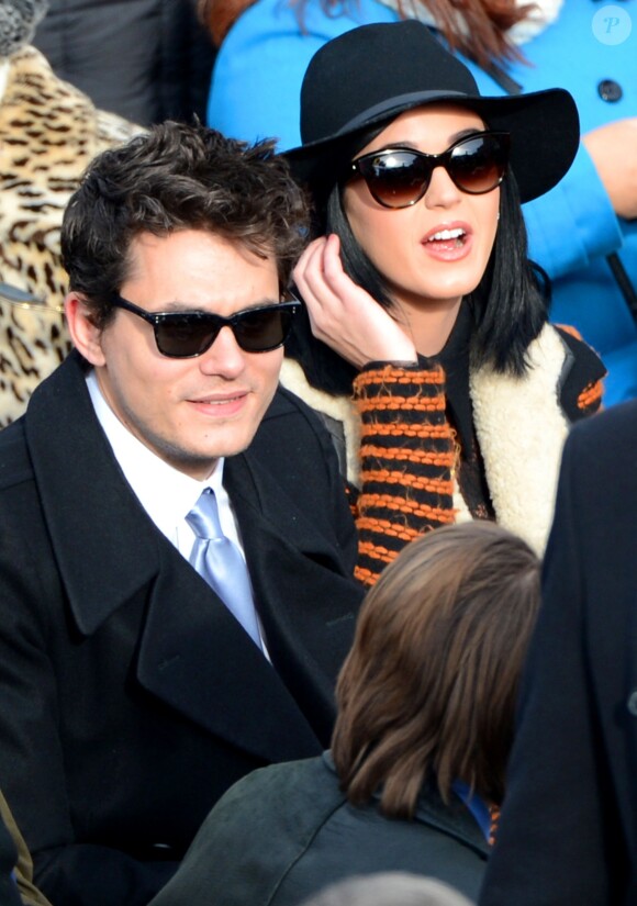 Katy Perry et John Mayer lors de la cérémonie d'investiture de Barack Obama au Capitol à Washington, le 21 janvier 2013