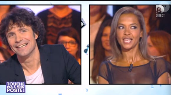 Karine Le Marchand et Christophe Carrière dans Touche pas à mon poste sur D8, le lundi 6 janvier 2014