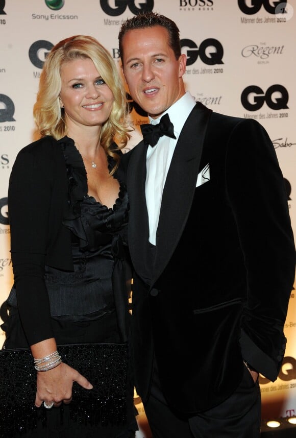 Michael Schumacher et son épouse Corinna lors de la soirée GQ Men of the Year à Berlin le 29 octobre 2010
