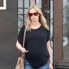 Emily Blunt, enceinte de son premier enfant, à West Hollywood (Los Angeles) le 7 janvier 2014