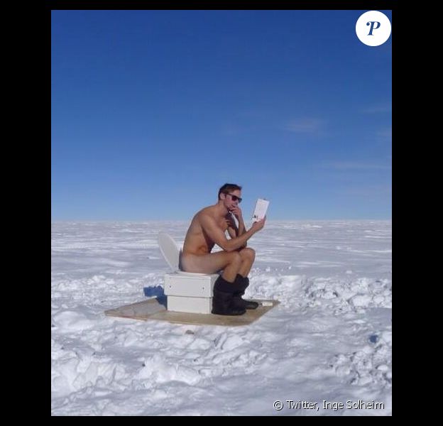 Alexander Skarsgard, nu au pôle Sud, en décembre 2013.