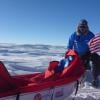 Alexander Skarsgard et le Team Noom Coach (Etats-Unis) lors du trek Virgin Money South Pole Allied Challenge pour l'association Walking with the Wounded, en décembre 2013