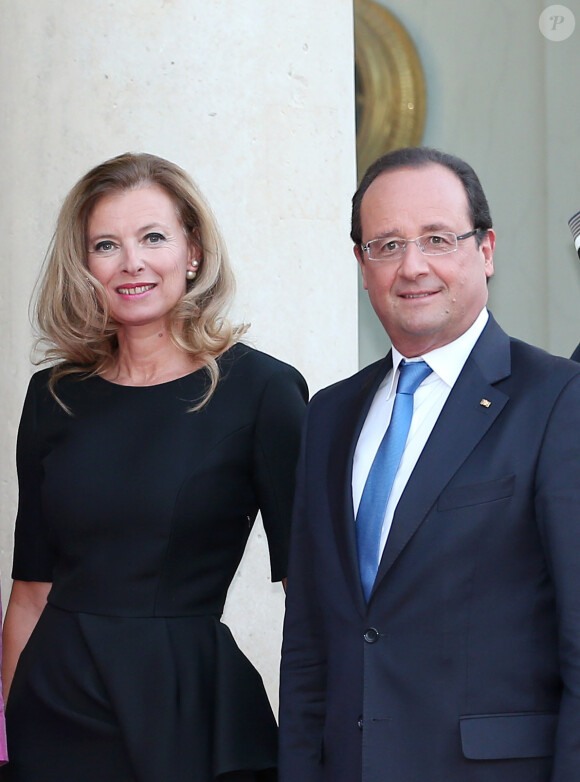 François Hollande et Valérie Trierweiler au palais de l'Elysée à Paris, le 3 septembre 2013.