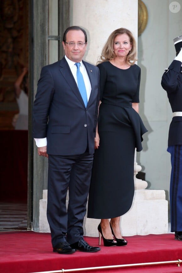 François Hollande et Valérie Trierweiler au palais de l'Elysée à Paris, le 3 septembre 2013.