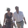 François Hollande et Valérie Trierweiler en vacances au Fort de Bregançon, le 3 août 2012.