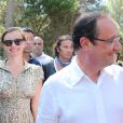 François Hollande et Valérie Trierweiler à Bormes-les-Mimosas, le 3 août 2012.