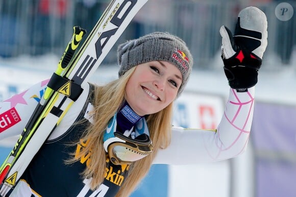 Lindsey Vonn lors de sa victoire au slalom géant de Maribor, le 26 janvier 2013