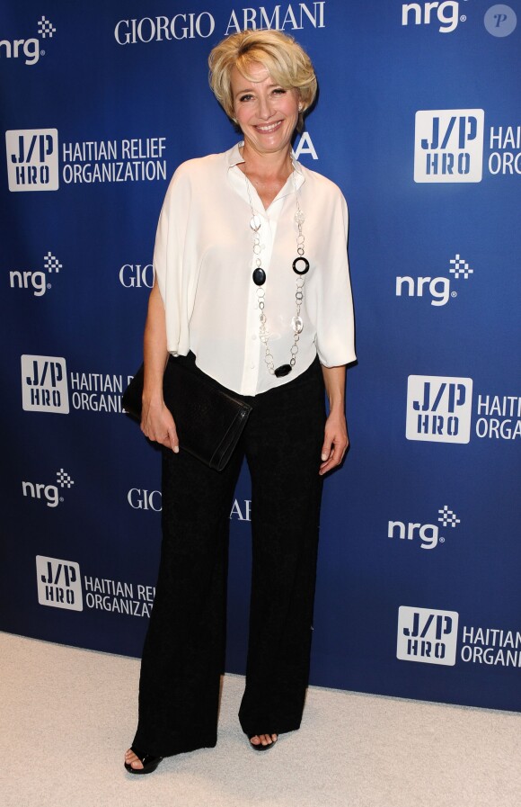 Emma Thompson lors du gala de charité organisé par Sean Penn au profit d'Haïti à Los Angeles, le 11 janvier 2014.