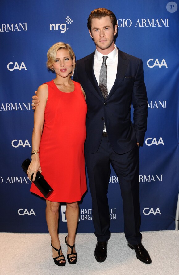 Chris Hemsworth et Elsa Pataky lors du gala de charité organisé par Sean Penn au profit d'Haïti à Los Angeles, le 11 janvier 2014.